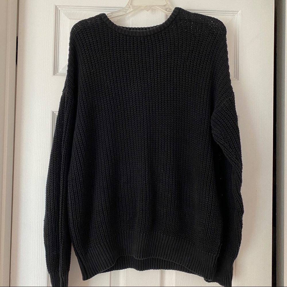American Apparel Black Long Sleeve Knit Sweater